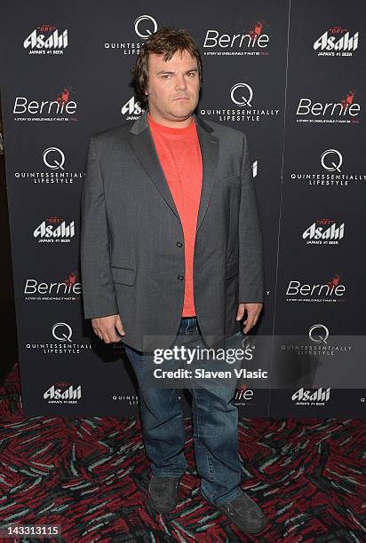Actor Jack Black attends the "Bernie" New York Premiere at AMC Loews 19th Street East 6 theater on April 23, 2012 in New York City.