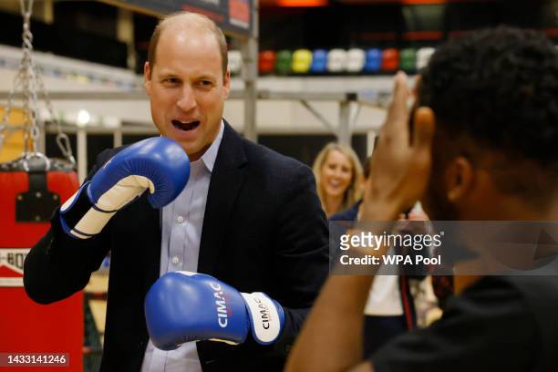 Prince William, Prince of Wales attends the 10th Anniversary Celebration of Coach Core at Copper Box Arena on October 13, 2022 in London, England.