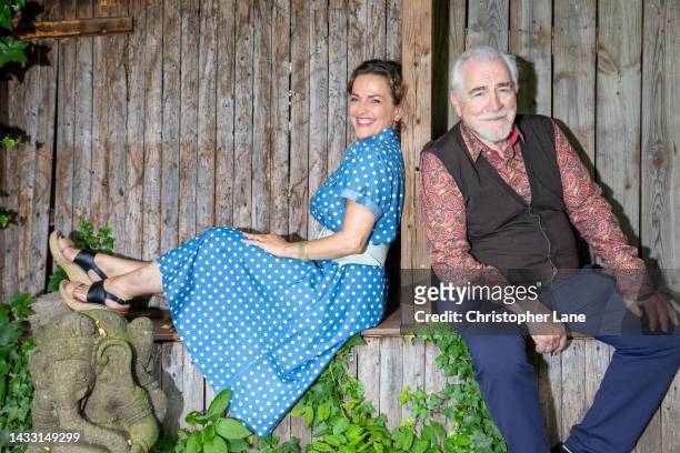 Actor Brian Cox and wife/actress Nicole Ansari-Cox are photographed for The Times UK on June 13, 2022 in Brooklyn, New York.