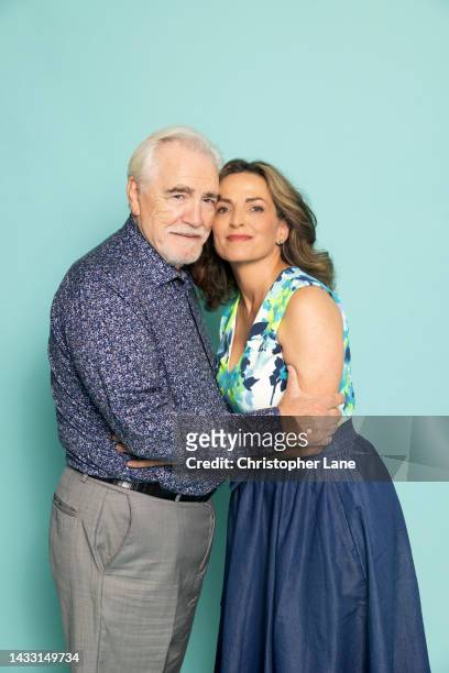 Actor Brian Cox and wife Nicole Ansari-Cox are photographed for The Times UK on June 13, 2022 in Brooklyn, New York.