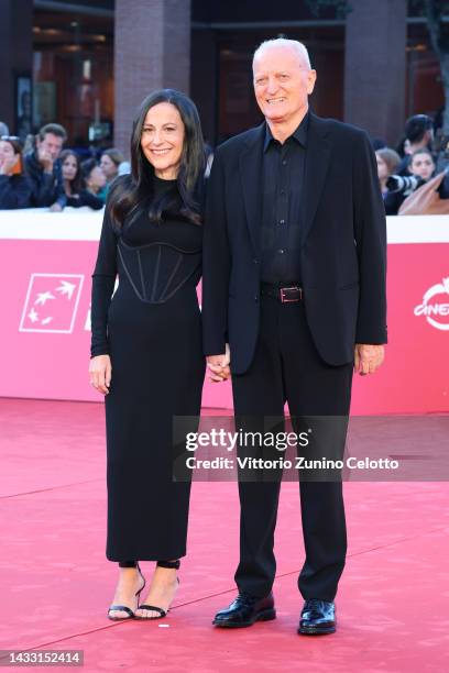 Francesca De Stefano and Santo Versace attend the "Il Colibrì" and opening red carpet during the 17th Rome Film Festival at Auditorium Parco Della...