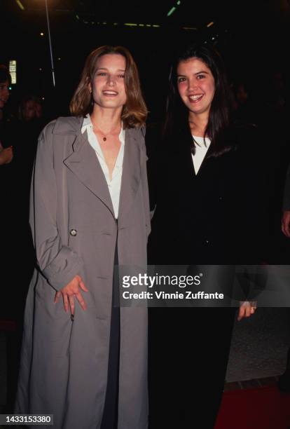 Actress Bridget Fonda and actress Phoebe Cates attend the "Bodies, Rest & Motion" Burbank Premiere at AMC Burbank 14 Theatres in Burbank, California,...