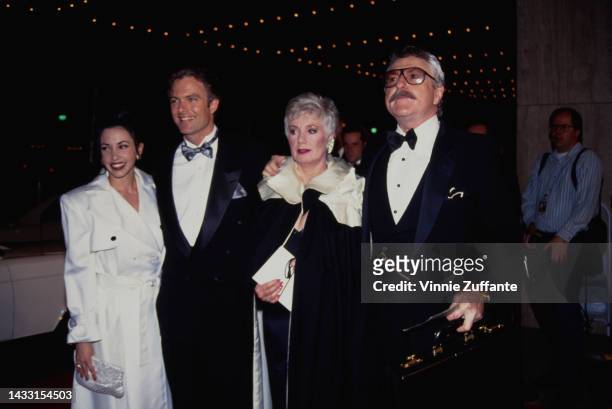 Melissa Hurley, Patrick Cassidy, Shirley Jones and Marty Ingels during opening night of "Sunset Boulevard" at Shuburt Theater in Century City,...