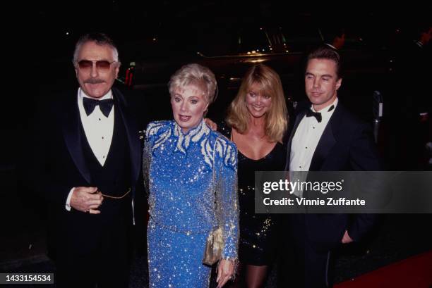 Marty Ingels, Shirley Jones, Ann Pennington and Shaun Cassidy during 13th Annual Cable ACE Awards, at Pantages Theater in Los Angeles, California,...