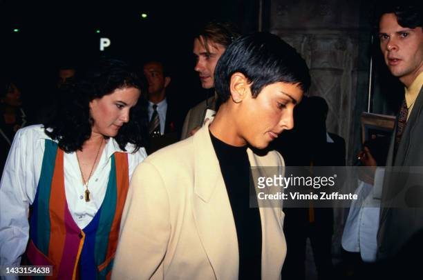Ingrid Casares attends an event, United States, circa 1990s.