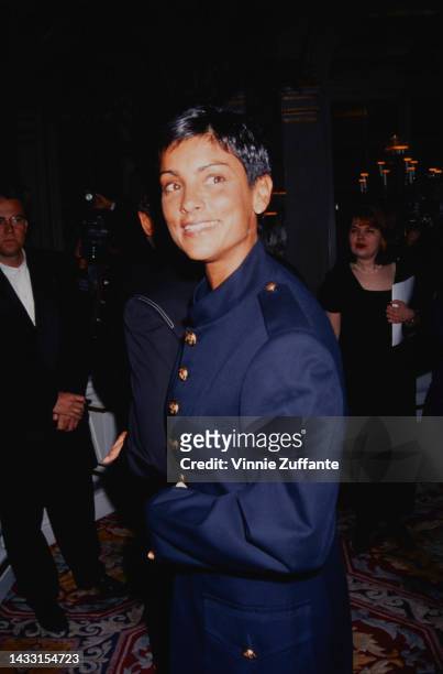 Ingrid Casares attends an event, United States, circa 1990s.