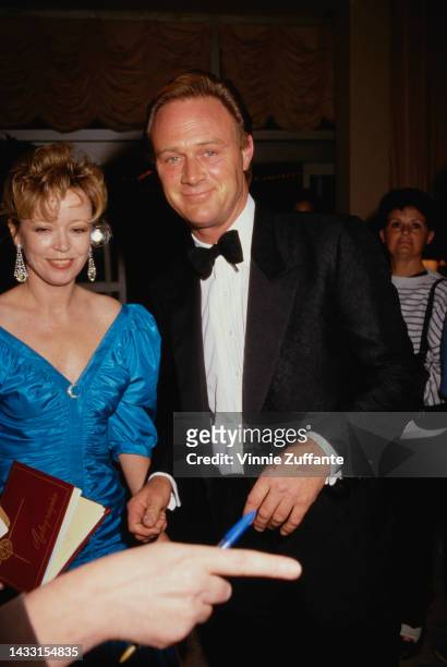 Christopher Cazenove and wife Angharad Rees attend the 37th Annual American Cinema Editors Eddie Awards at Beverly Hilton Hotel in Beverly Hills,...