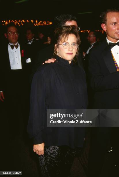 Gabrielle Carteris and Charles Isaacs at the 5th Annual GLAAD Media Awards, Century Plaza Hotel, Los Angeles, United States, 19th March 1994.