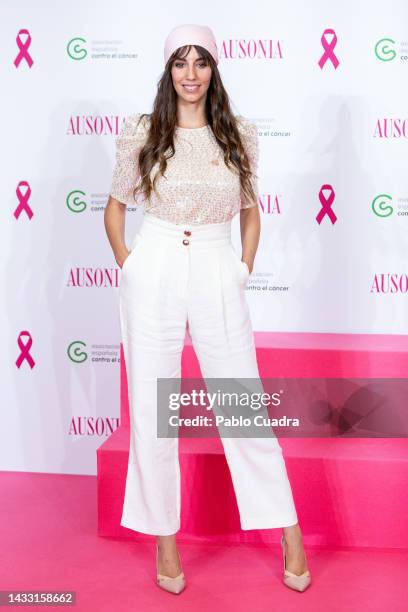 Almudena Cid attends the "15 Años Mas Cerca" AECC and Ausonia campaign presentation at the Spanish Association Against Cancer headquarters on October...