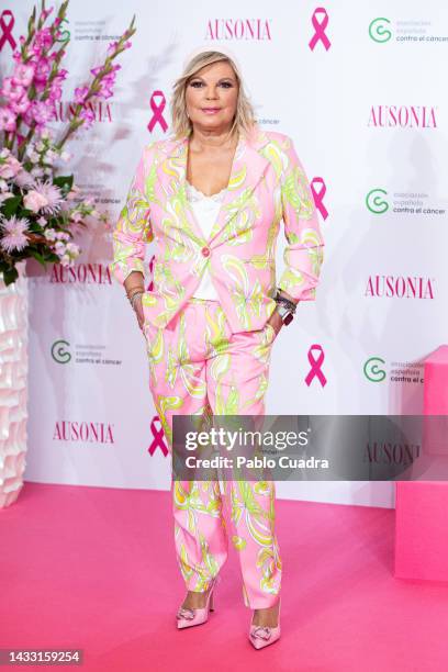 Terelu Campos attends the "15 Años Mas Cerca" AECC and Ausonia campaign presentation at the Spanish Association Against Cancer headquarters on...