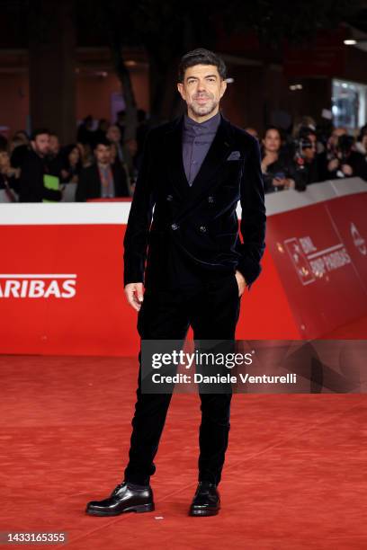 Pierfrancesco Favino attends the "Il Colibrì" and opening red carpet during the 17th Rome Film Festival at Auditorium Parco Della Musica on October...