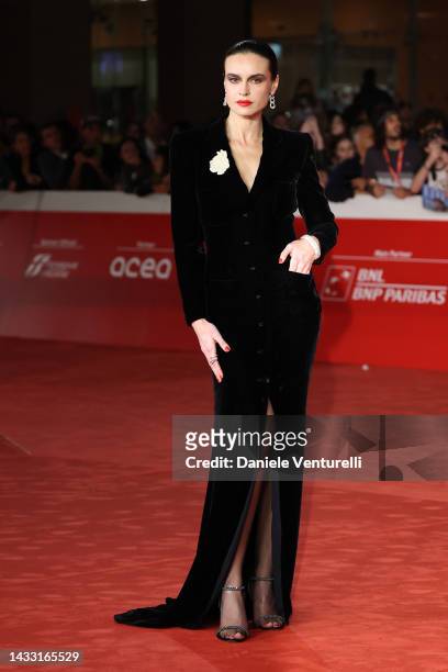 Kasia Smutniak attends the "Il Colibrì" and opening red carpet during the 17th Rome Film Festival at Auditorium Parco Della Musica on October 13,...