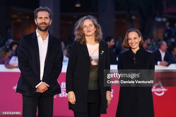 Best Debut Film BNL BNP Paribas jury member Roberto De Paolis, jury president Julie Bertuccelli and member Daniela Michel attend the "Il Colibrì" and...