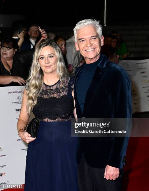 Phillip Schofield and daughter Molly Lowe attend the National Television Awards 2022 at The OVO Arena Wembley on October 13, 2022 in London, England.