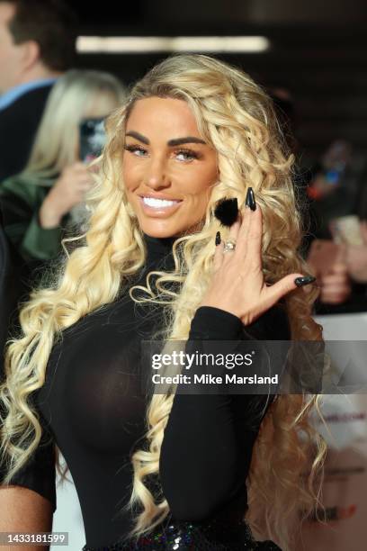 Katie Price attends the National Television Awards 2022 at OVO Arena Wembley on October 13, 2022 in London, England.