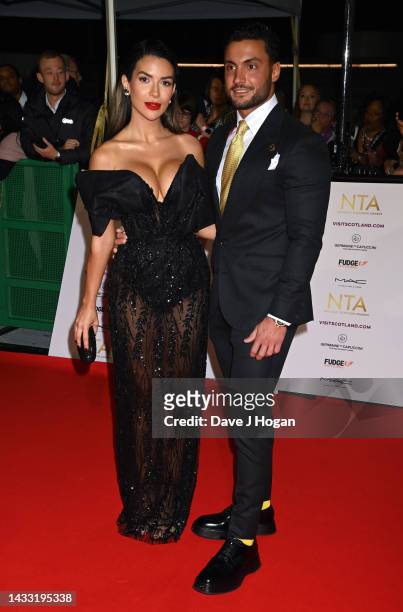 Ekin-Su Culculoglu and Davide Sanclimenti attend the National Television Awards 2022 at OVO Arena Wembley on October 13, 2022 in London, England.
