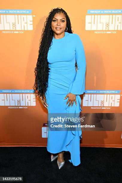 Taraji P. Henson attends CultureCon NYC 2022 Presented by The Creative Collective NYC at Duggal Greenhouse on October 08, 2022 in Brooklyn, New York.