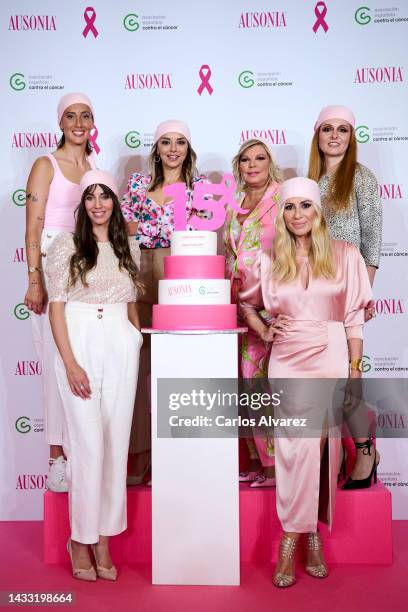 Virginia Torrecilla, Almudena Cid, Chenoa, Terelu Campos, Marta Sanchez and Anna Locking attend the "15 Años Mas Cerca" AECC and Ausonia Campaign...