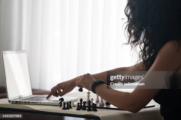 Man Playing Cyberchess Hand Reaching Into Computer To Make Move High-Res  Stock Photo - Getty Images