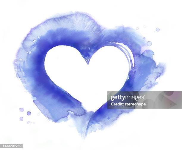 blue heart - ruffled feathers stock illustrations