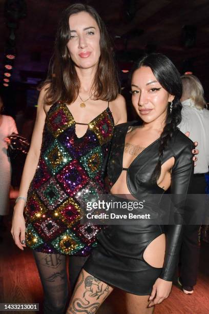 Rozi Rexhepi and Manuka Honey attend the Clas of 2022 reception hosted by CIRCA and Laure Prouvost at The London Edition on October 13, 2022 in...