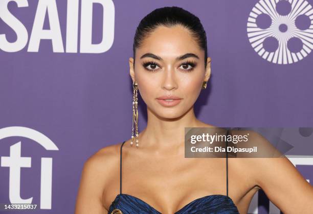 Ambra Battilana Gutierrez attends the red carpet event for "She Said" during the 60th New York Film Festival at Alice Tully Hall, Lincoln Center on...