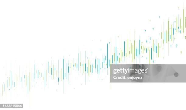 green stock market rising arrows chart vector illustration - forecasting graphic stock illustrations