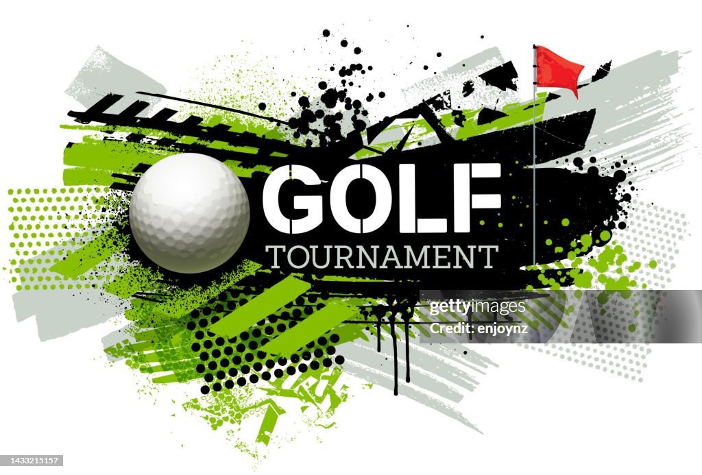 Golf grunge splatter vector illustration