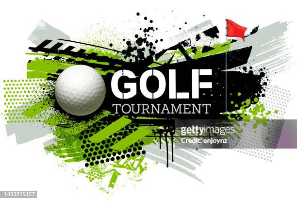 golf grunge splatter vector illustration - sports stock illustrations