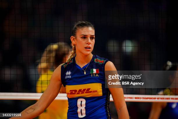 Alessia Orro of Italy during the Semi Final match between Italy and Brazil on Day 19 of the FIVB Volleyball Womens World Championship 2022 at the...