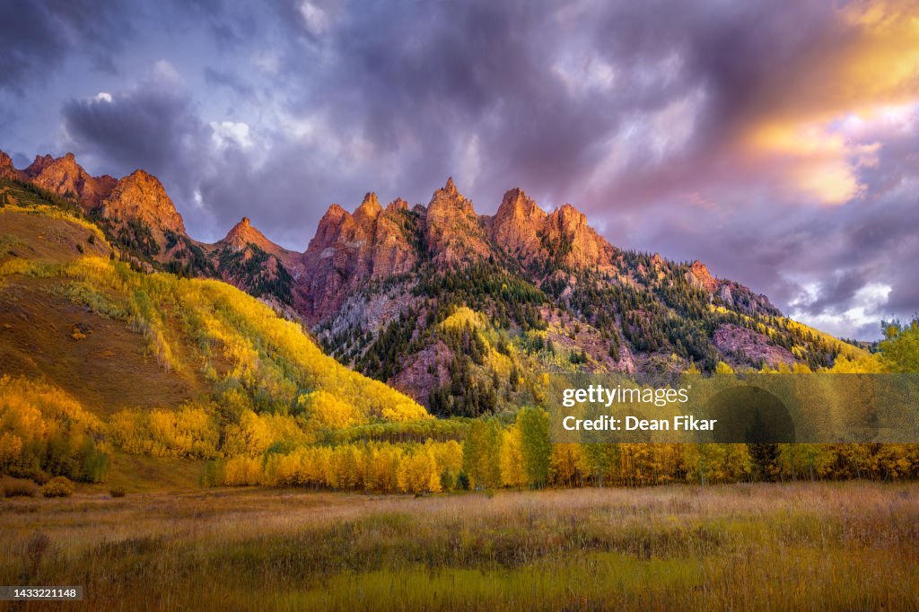 Sunrise at Maroon Bells