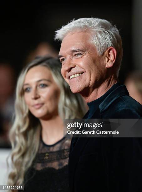 Phillip Schofield and daughter Molly Lowe attend the National Television Awards 2022 at The OVO Arena Wembley on October 13, 2022 in London, England.