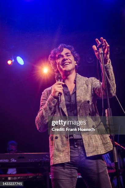 British singer Jack Savoretti performs live on stage during a concert at the Columbia Theater on October 13, 2022 in Berlin, Germany.