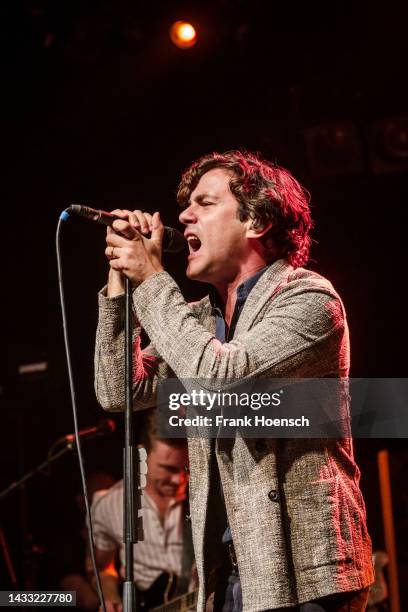 British singer Jack Savoretti performs live on stage during a concert at the Columbia Theater on October 13, 2022 in Berlin, Germany.