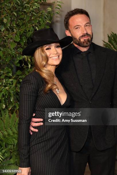 Jennifer Lopez and Ben Affleck attend the Ralph Lauren SS23 Runway Show at The Huntington Library, Art Collections, and Botanical Gardens on October...