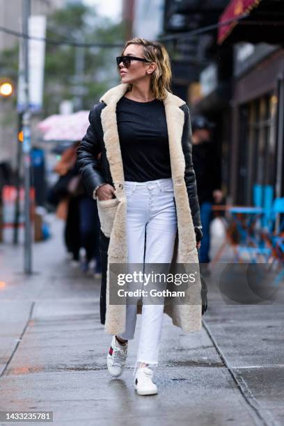 Katie Cassidy is seen in Tribeca on October 13, 2022 in New York City.