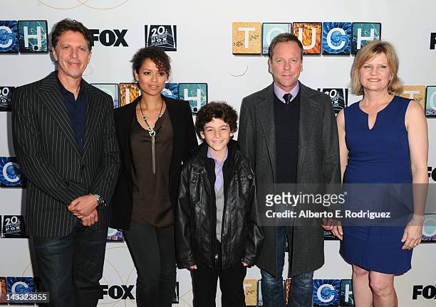 Creator/executive producer Tim Kring, actors Gugu Mbatha-Raw, David Mazouz, Kiefer Sutherland and executive producer Carol Barbee arrive to a special...