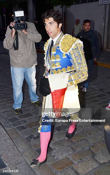 Cayetano Rivera is seen after bullfighting on April 23, 2012 in Seville, Spain.