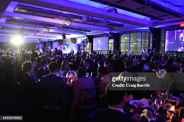 View of atmosphere at the Hudson River Park Friends 2022 Gala at Pier Sixty at Chelsea Piers on October 13, 2022 in New York City.