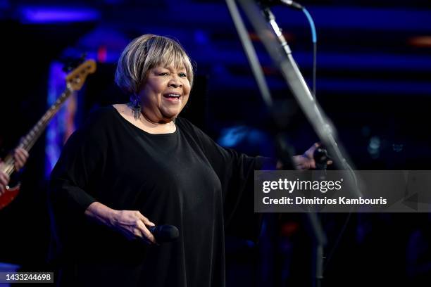 Mavis Staples performs onstage at the Hudson River Park Friends 2022 Gala at Pier Sixty at Chelsea Piers on October 13, 2022 in New York City.