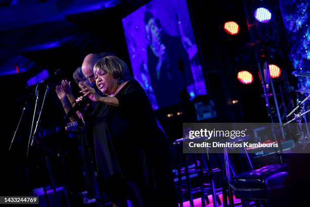 Mavis Staples performs onstage at the Hudson River Park Friends 2022 Gala at Pier Sixty at Chelsea Piers on October 13, 2022 in New York City.