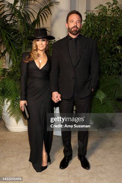 Jennifer Lopez and Ben Affleck attend the Ralph Lauren SS23 Runway Show at The Huntington Library, Art Collections, and Botanical Gardens on October...