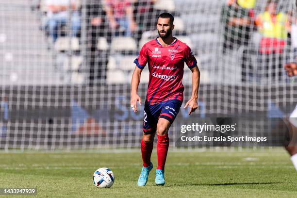 Maxime Gonalons of Clermont Foot controls the ball during the Ligue 1 Uber Eats match between Clermont and Troyes at Stade Gabriel Montpied on...