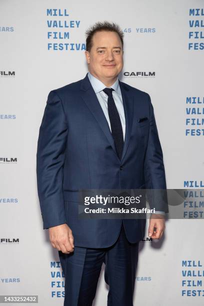 Actor Brendan Fraser arrives at the premiere of "The Whale" at 45th Mill Valley Film Festival at The Outdoor Art Club on October 13, 2022 in Mill...