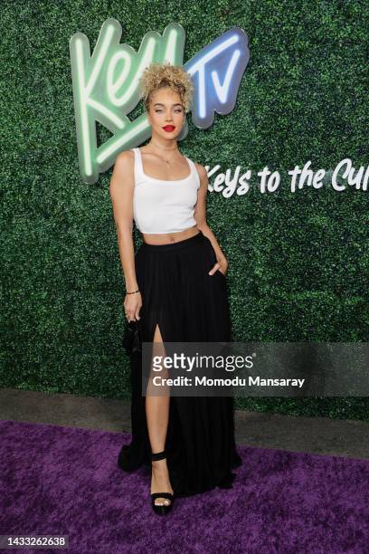 Jasmine Sanders attends KeyTV's Launch Party Celebration at The Millwick on October 13, 2022 in Los Angeles, California.