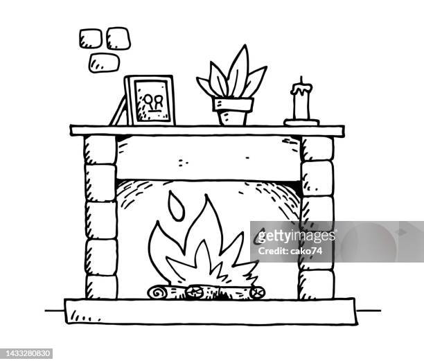 93 Ilustrações de Brick Fireplace - Getty Images