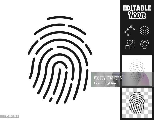 指紋。デザイン用のアイコン。簡単に編集可能 - fingerprint icon点のイラスト素材／クリップアート素材／マンガ素材／アイコン素材
