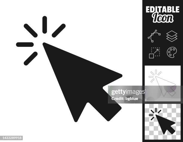 ilustraciones, imágenes clip art, dibujos animados e iconos de stock de clic. icono para el diseño. fácilmente editable - ratón de ordenador