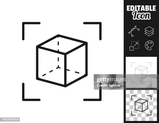 augmented reality. icon for design. easily editable - camera viewfinder stock illustrations