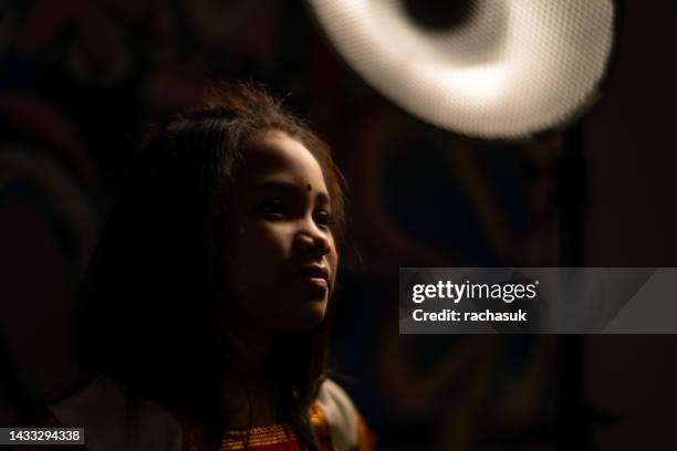 behind the scenes  little girl entrepreneur - behind the scenes stock pictures, royalty-free photos & images